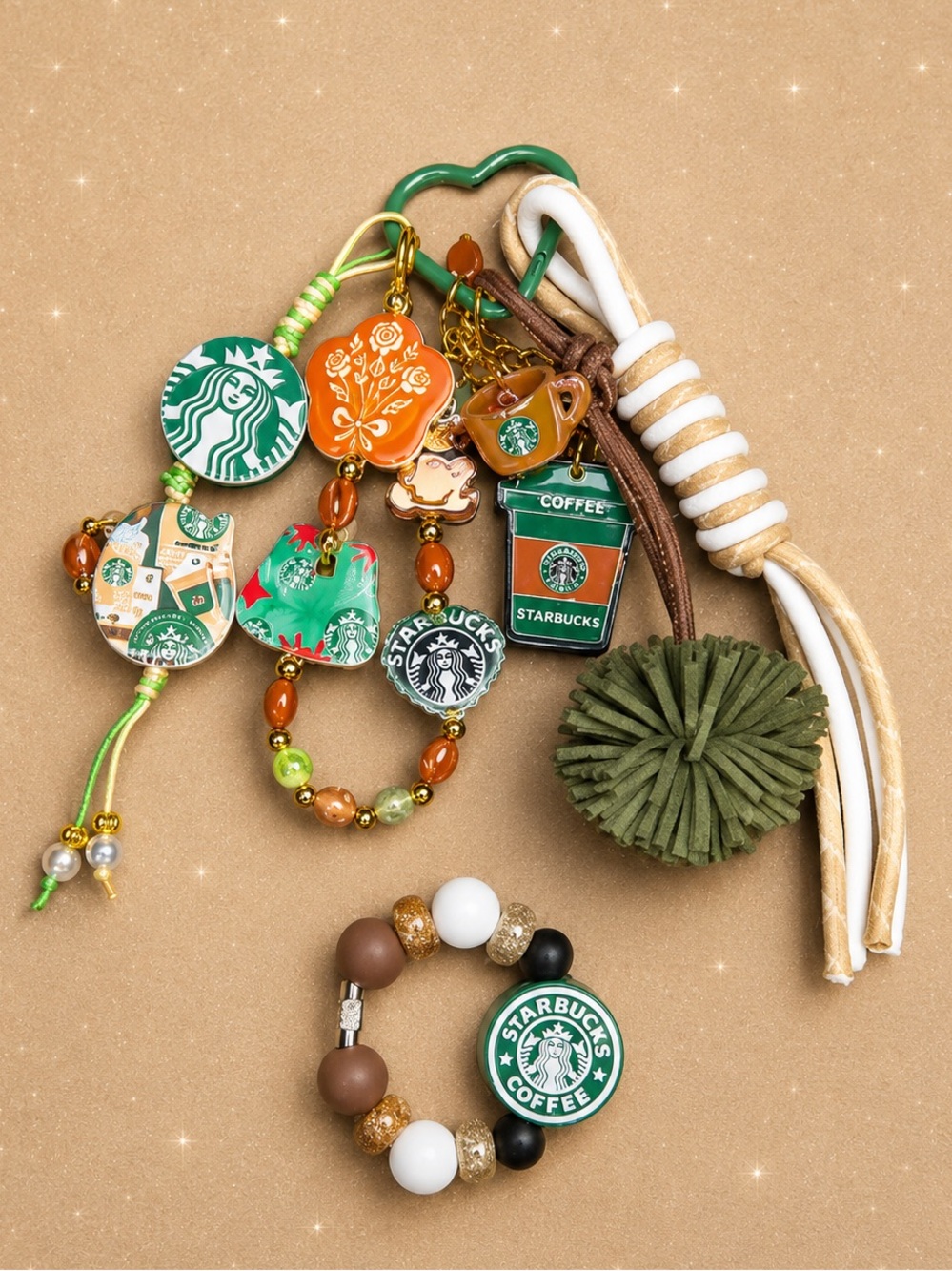 Starbucks Bag Charm & Cup Charm Set